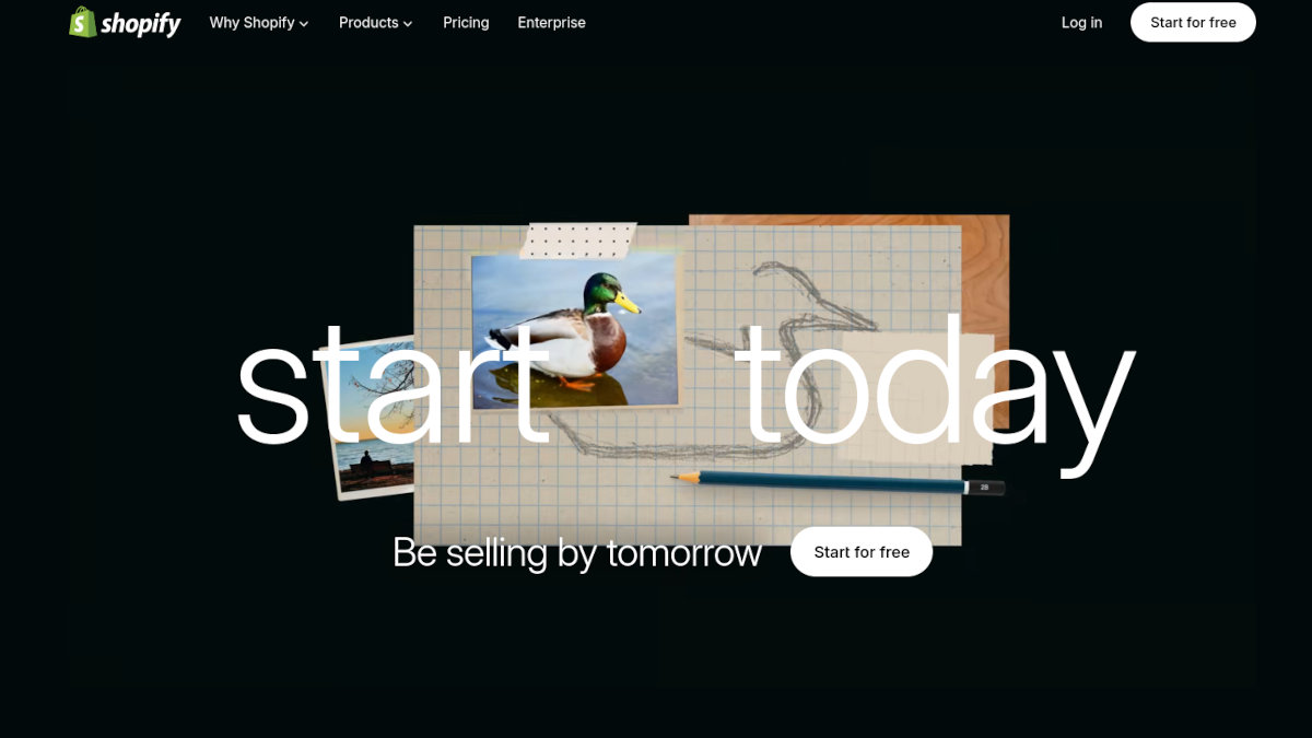 Screenshot of Shopify site showing teh speed that a store can be opened.
